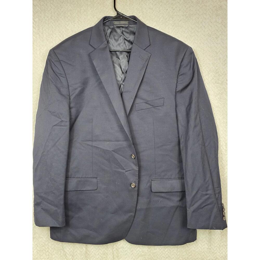 Lauren By Ralph Lauren Navy Sports Blazer 100% Wool Size 48 R